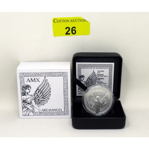 1 Oz .999 Silver 2024 Archangel Round 