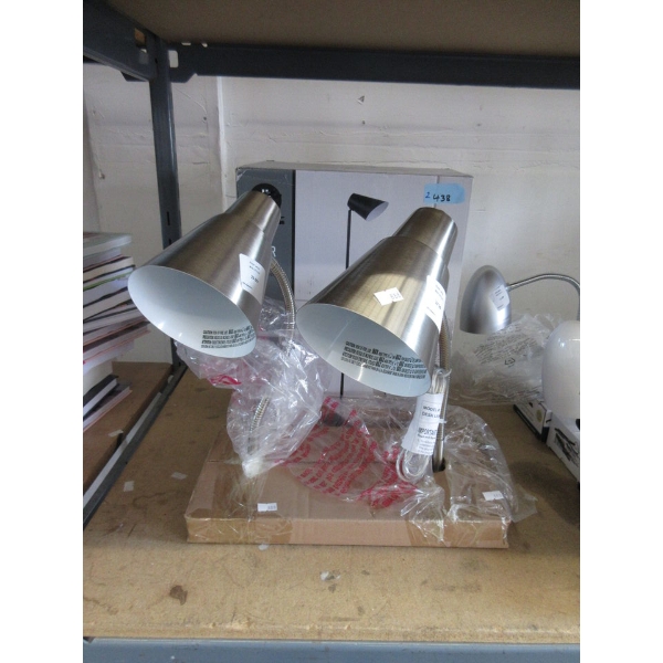 Task Floor Lamp & Set of 2 Desk Lamps