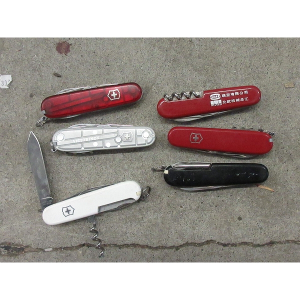 6 Assorted Swiss Army Pocket Knives 