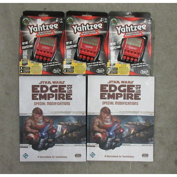 2 Star Wars Book & 3 New Electronic Yahtzee Games