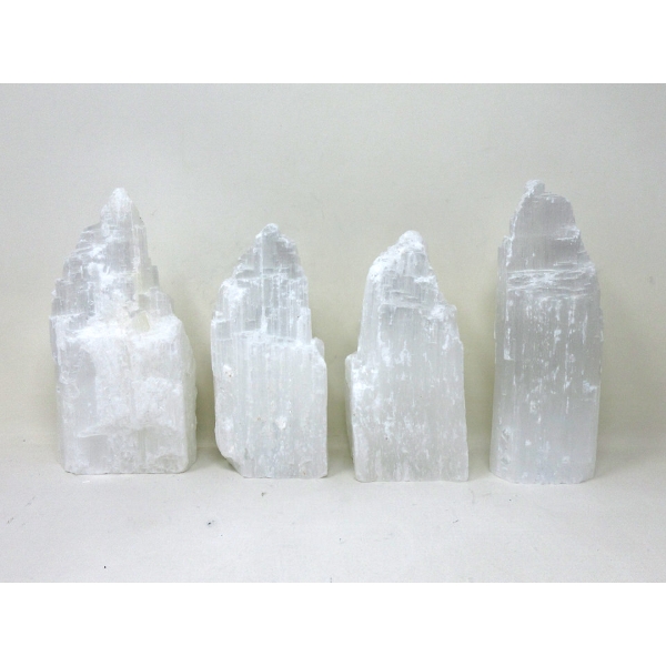 4 Selenite Healing Towers - Tallest is 7"