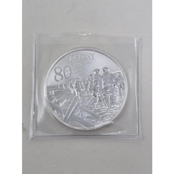 1 Oz .999 Silver 80-Year Anniversary of D-Day Coin 