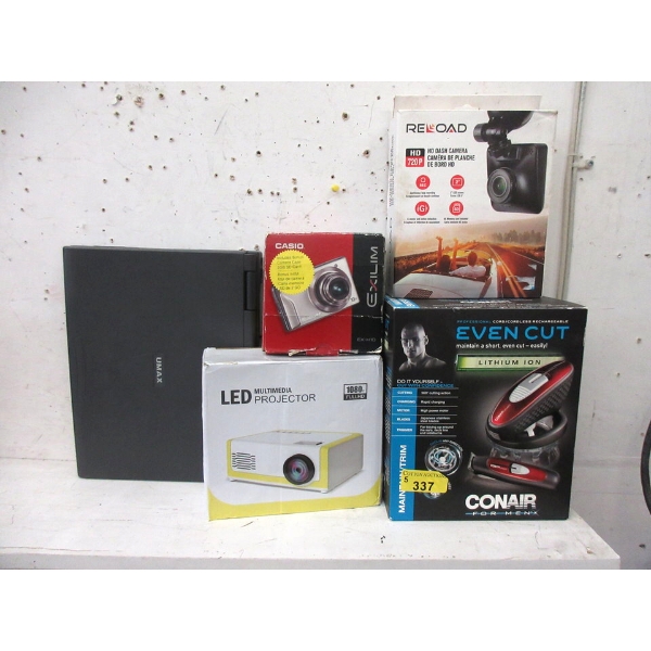 Hair Cutter, Cameras, Laptop & Projector - 5 Pc. Lot