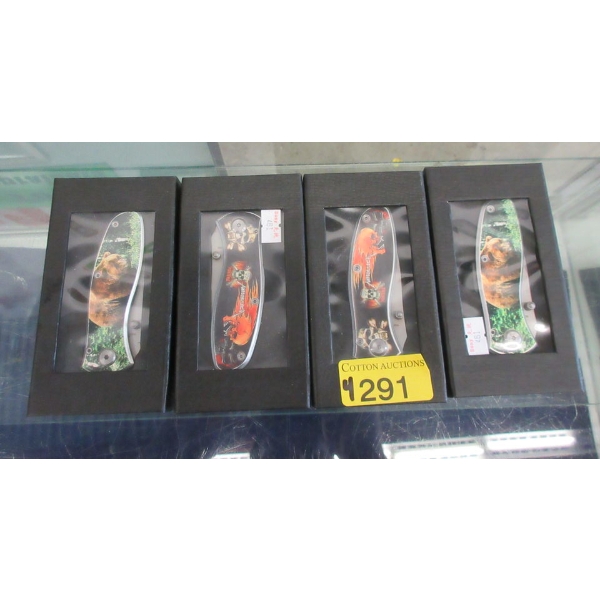 5 New Folding Knives with 4" Blades