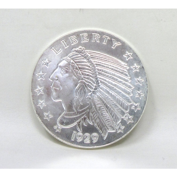 1 Oz .999 Silver Liberty/Eagle 2-Sided Round 