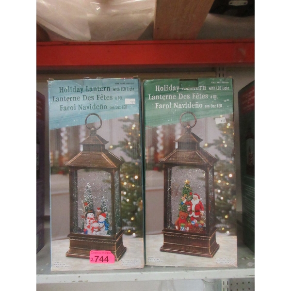 2 LED Illuminated Holiday Lanterns in Boxes