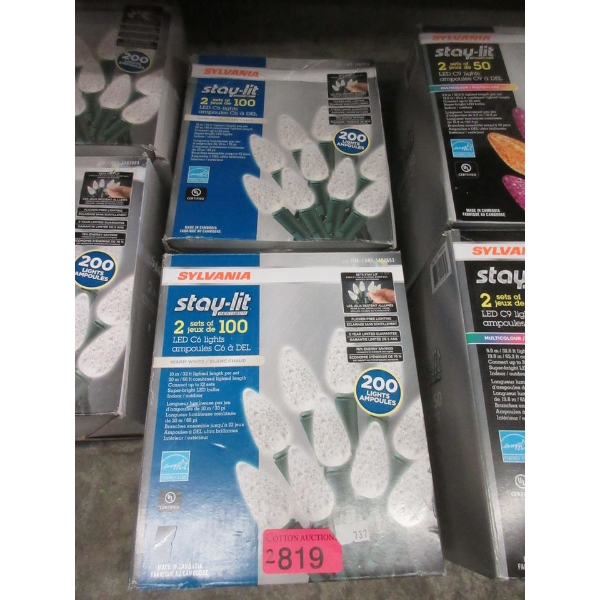 2 Sets of Sylvania Clear LED C6 Light Strings