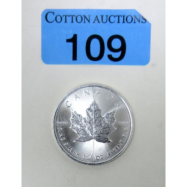 1 Oz .9999 Silver 2020 Maple Leaf Coin 