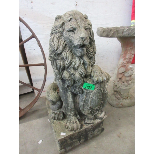 Concrete Lion Outdoor Lawn Ornament