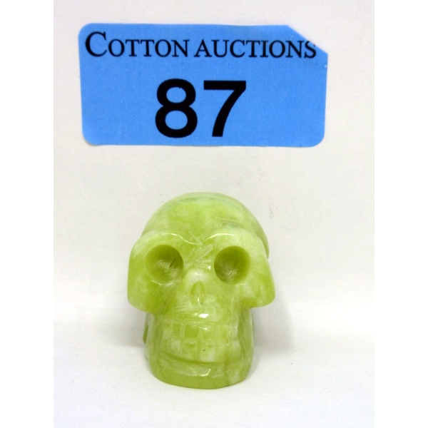 230 Carat Jade Hand-Carved Skull