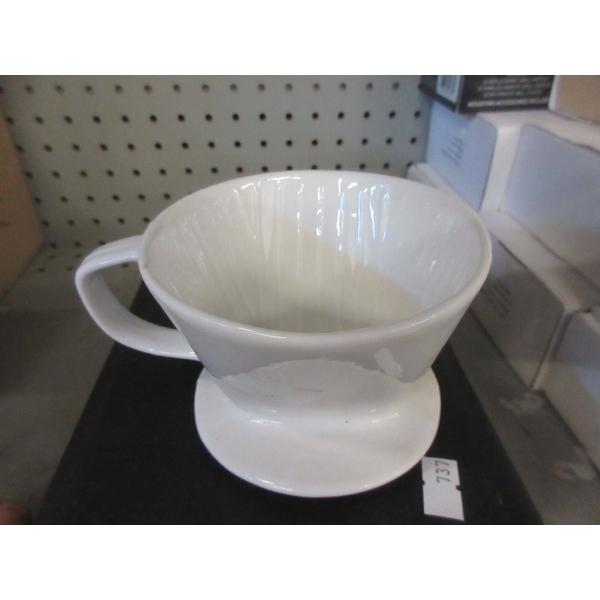 6 New White Ceramic Single Server Coffee Drippers