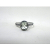 Image 2 : New 1.70 CT Green Amethyst & Diamond Solitaire Ring