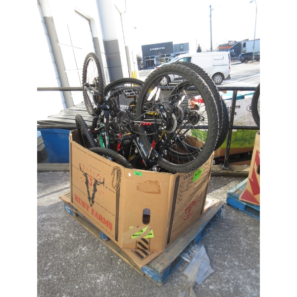 Skid of Bikes and Bike Parts - Customer Returns - As Is
