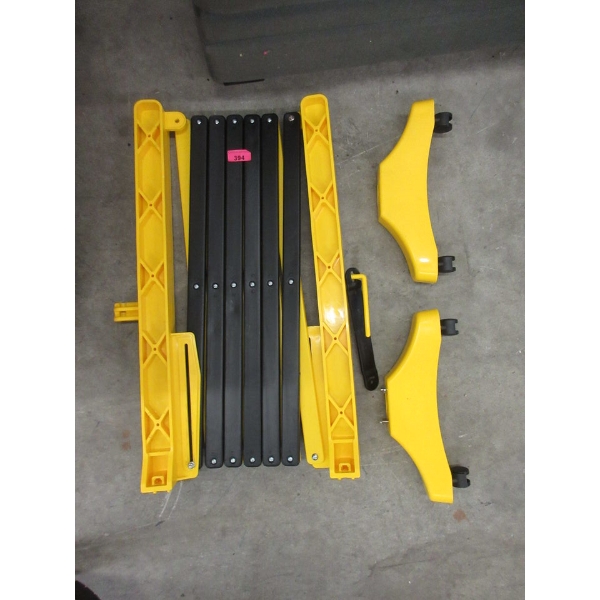 Expandable Yellow Plastic Gate on Casters