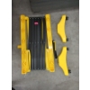 Image 1 : Expandable Yellow Plastic Gate on Casters