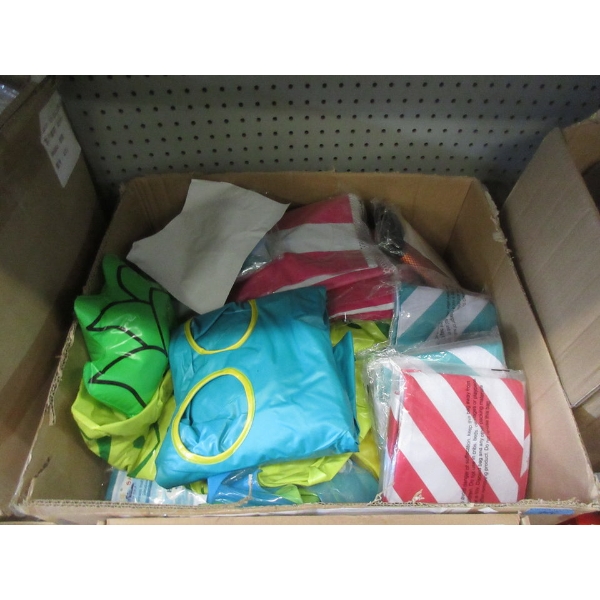 Box of New & Customer Return Inflatable Pool Toys