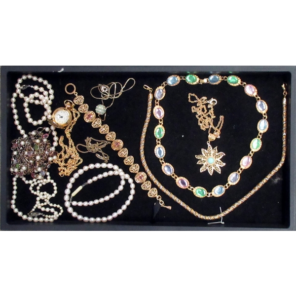 Collection of 9 Necklaces and 1 Bracelet - Some Vintage