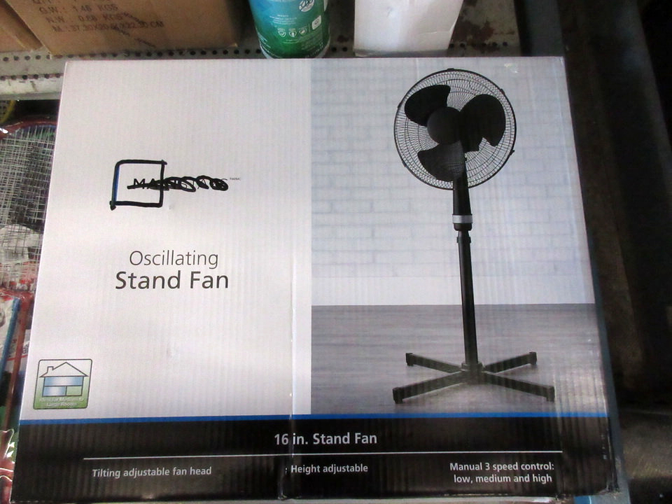 thumbnail image 2 of Westinghouse 16" Vintage Metal Stand Fan – Black, Oscillating, Remote Control, Open Box 2 of 6