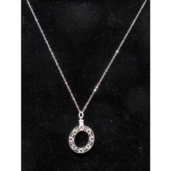 Silver Sri Lanka Perfume Pendant on 18" Chain