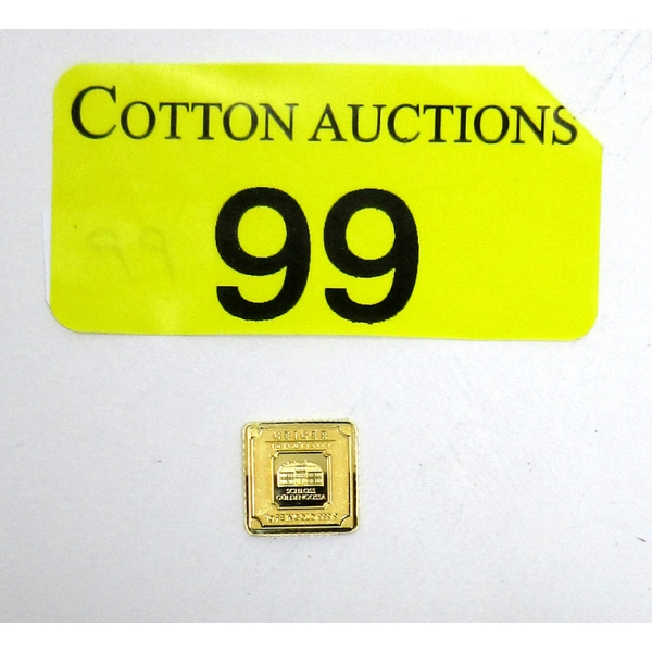 1 Gram .9999 Fine Gold Geiger Mint Bar 