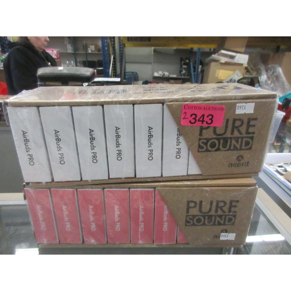 2 Boxes of 9 New Pure Sound AirBuds PRO 