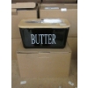 Image 1 : 5 New Black Glazed Ceramic Butter Dishes in Boxes