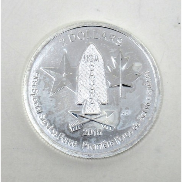 1/2 Oz 2015 Devils Brigade .9999 Silver Coin