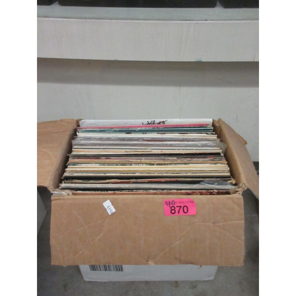 Box of 40 Assorted Vintage LP Records 