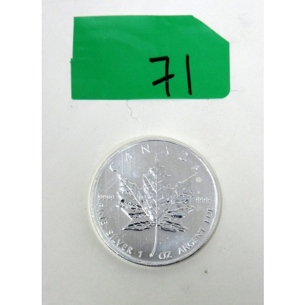 1 Oz .9999 Silver 2013 Maple Leaf Coin 