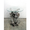 Image 1 : Glass Topped Elephant Side Table 