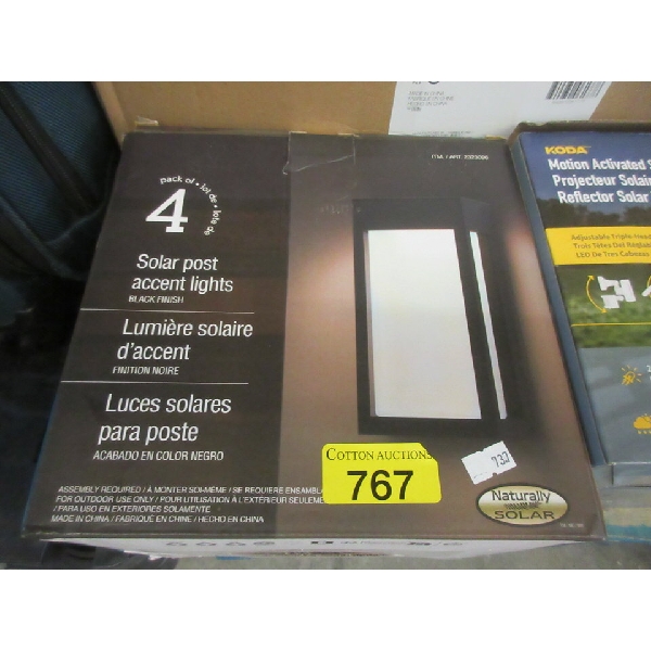 Pack of 4 Solar Post Accent Lights