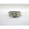Image 1 : 14KT & 10KT White Gold Ladies Estate Solitaire Ring