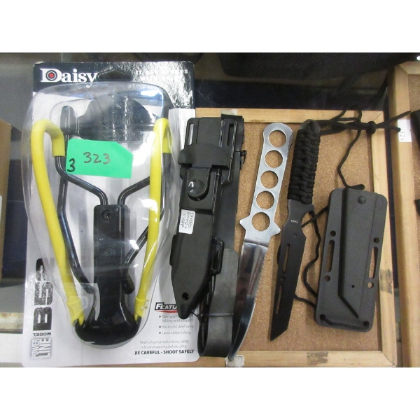 New Divers Knife, Knife & Daisy Sling Shot