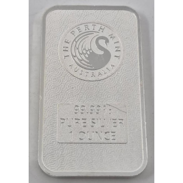 1 Oz .9999 Silver Perth Mint Bar