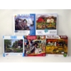 Image 1 : 5 Assorted 1000 Piece Jig Saw Puzzles