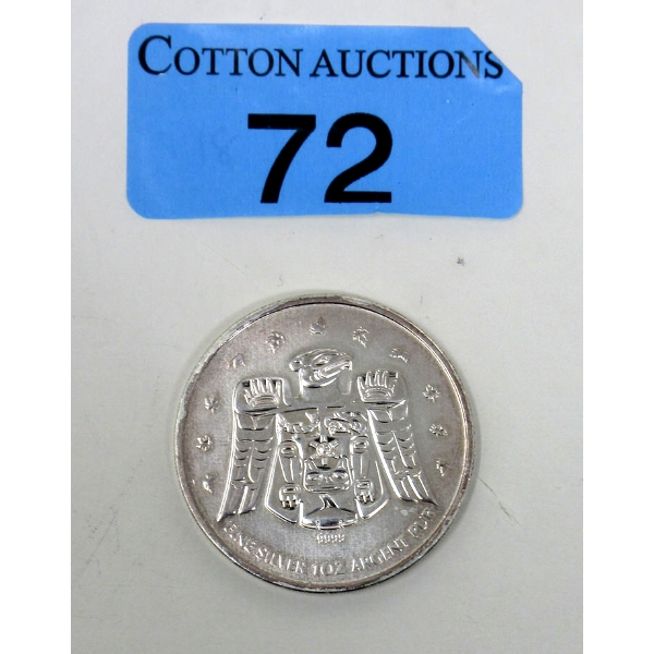 1 Oz .9999 Silver 2009 Thunderbird Coin 
