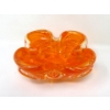 Image 1 : MCM Orange Chalet Glass Ashtray - Signed