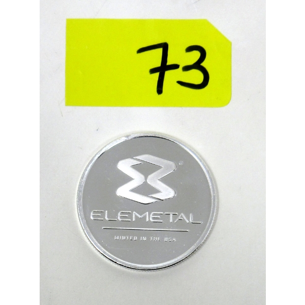 1 Oz .999 Silver Elemetal Round 