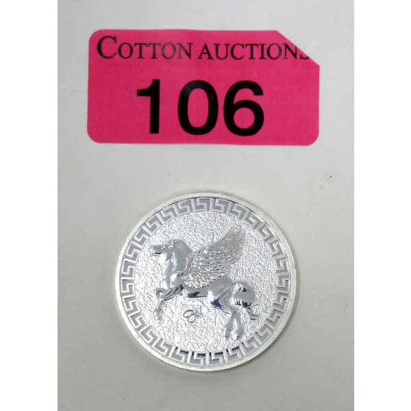 1 Oz .999 Silver 2022 Pegasus Coin 