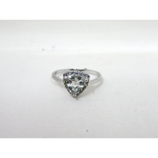 New Green Amethyst & Diamond Ring