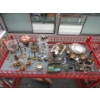 Image 1 : Shelf Lot of Silver Plate, Brass & Copper Housewares
