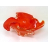 Image 1 : Mid-Century Red Art Glass Centerpiece Bowl