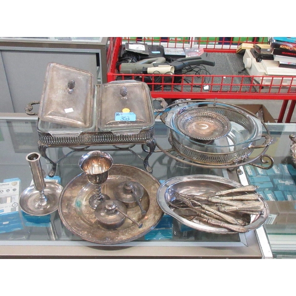 10+  Pcs. Lot of Silver Plated Tableware