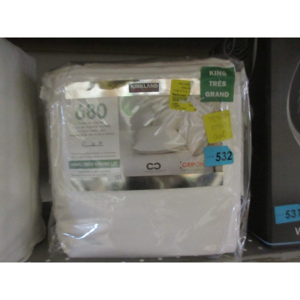 Kirkland King Size Sheet Set - White 