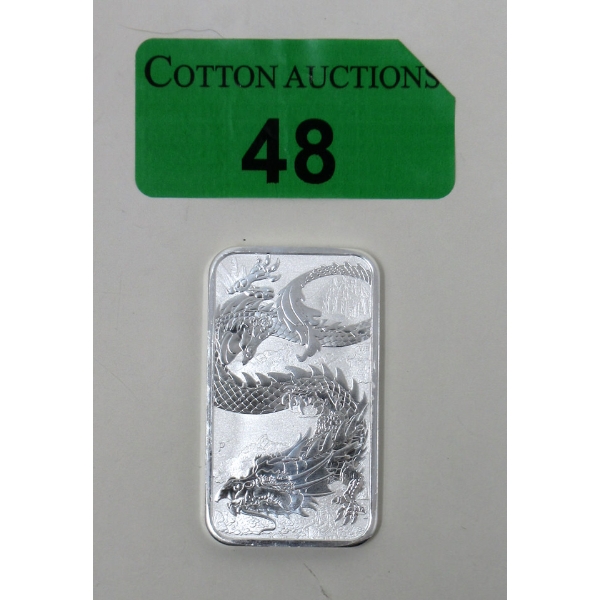 1 Oz .9999 Silver 2023 Year of the Dragon Legal Tender Coin 