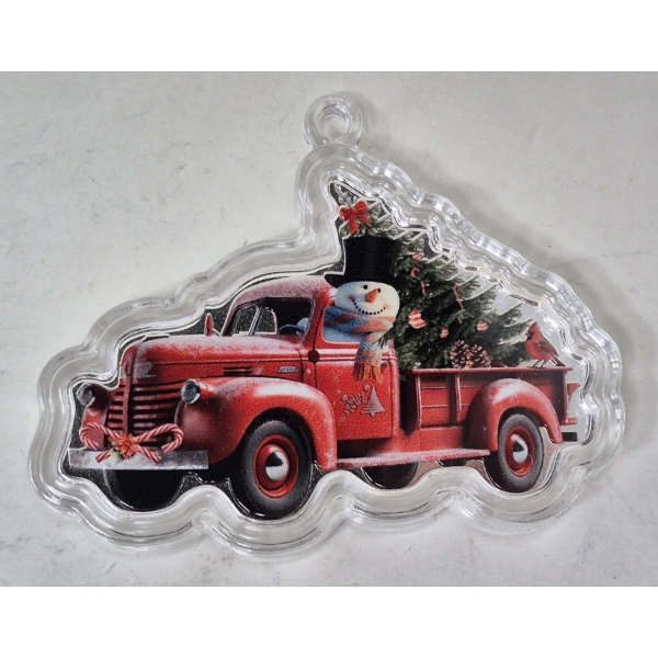 1 Oz .9999 Silver Snowman & Little Red Truck Coin 