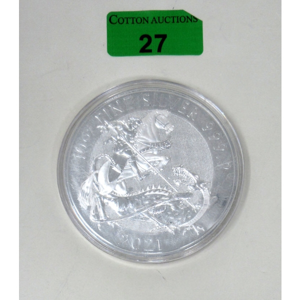 10 Oz .9999 Silver 2021 Valiant Coin 