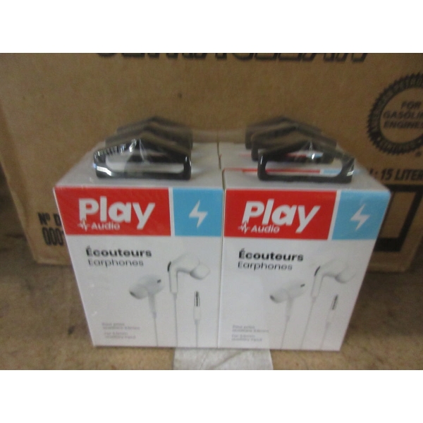20+ Packs of 6 New Earphones with 3.5 mm Plugs