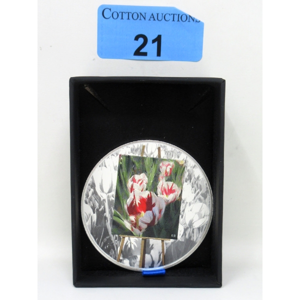 31.85 Gram .9999 Silver 2017 Springtime Gifts: Tulips Coin 