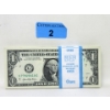 Image 1 : 100 x $1 USD Uncirculated Federal Reserve Bundle with Strap 